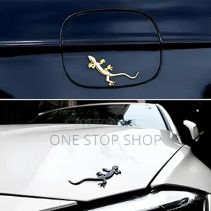 2pcs Chameleon Body Decoration Stickers in Gold or Silver
