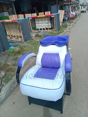 Purple, White Sink Salon Chair 
