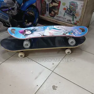 Male and Female Skateboards With Rubber Wheels
