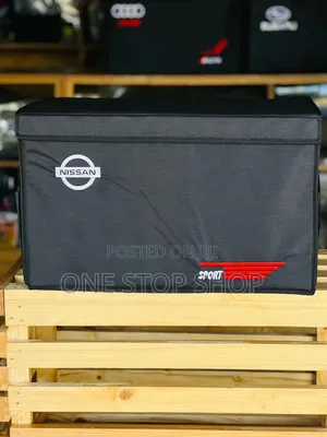 Black Foldable Car Boot Organizer With Nissan Logo