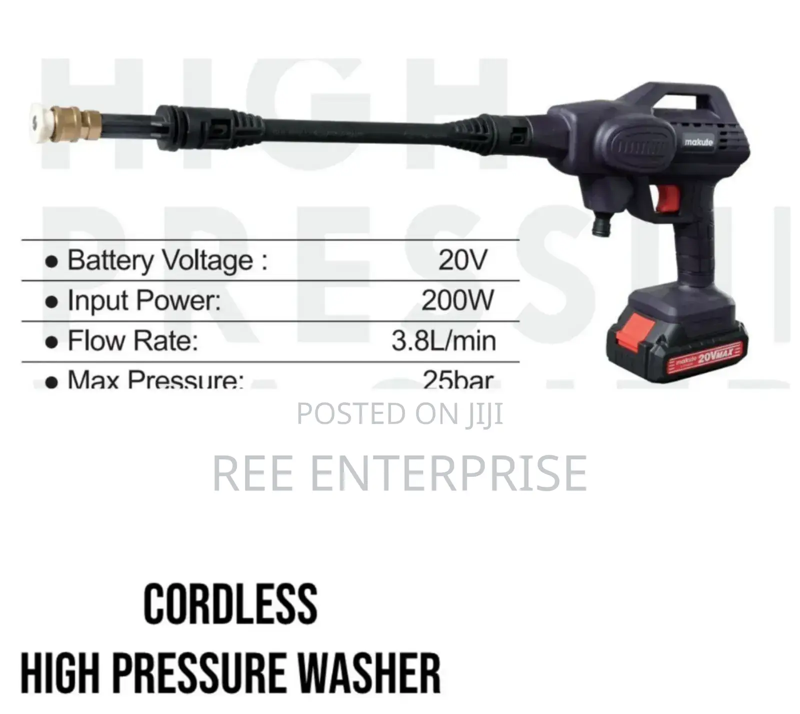 Cordless High Pressure Washer