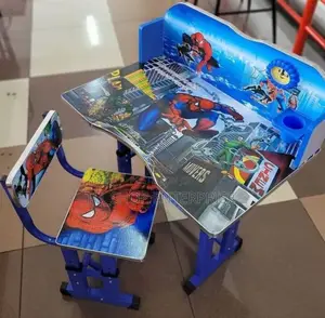 Spider Man Blue Executive Adjustable Kids Study Table Des