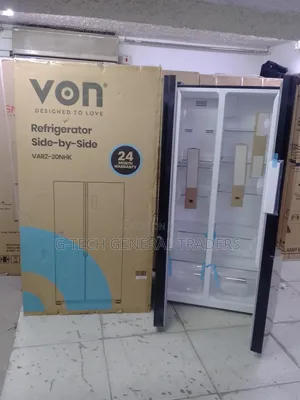 Von 442l 2 Door Side by Side Energy Saver Refrigerator