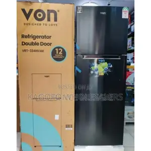 Model VRT- 334nvak. Von Two Door 334litress Fridge