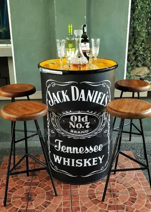Restaurant Drum Table and Stools