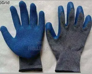 Latex Diamond Grip Safety Gloves -Blue