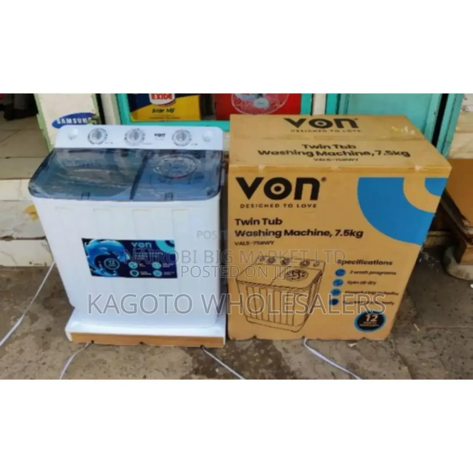 Double Tab Washing Machine - Von 8kgs Washing Machine