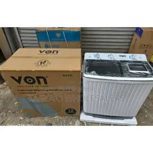 White - Von 8kgs Washing Machine. Electric Wash and Spin