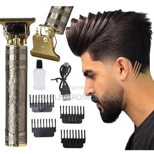 Electric Shaver Rechargeable Hair Trimmer Gold Vintage T9