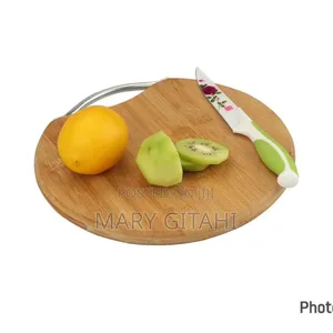 High Quality Round Bamboo Chopping Board With Handle