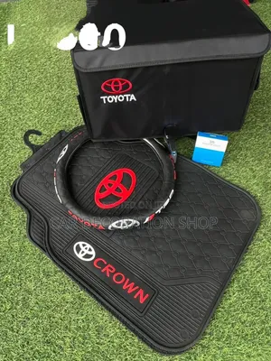 Toyota Branded Mats+Boot Organizer+Steering Wheel Cover