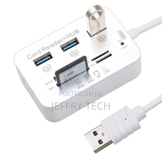 3 Port Usb Hub + Card Reader