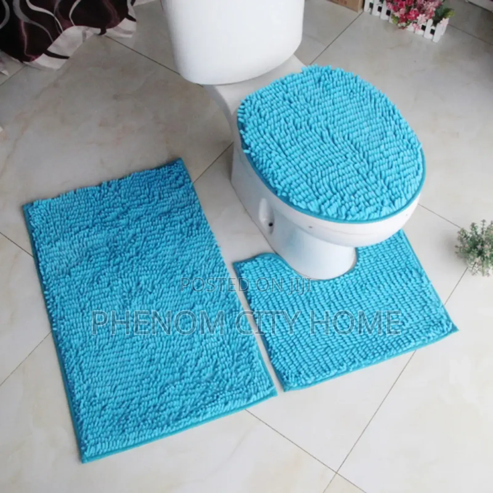Fluffy Soft Toilet Mats 3 Pc Set Available