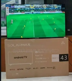 Solarmax 43" Android Powered Smart Tv, Frameless, Hifi