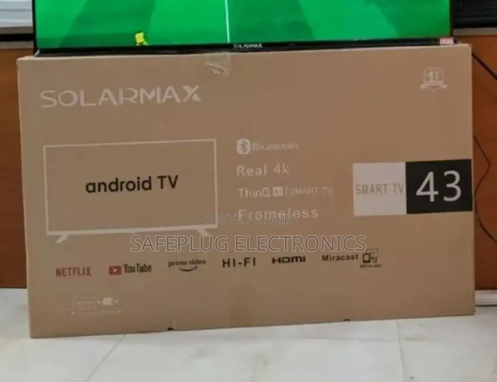 Solarmax 43" Android Powered Smart Tv, Frameless, Hifi