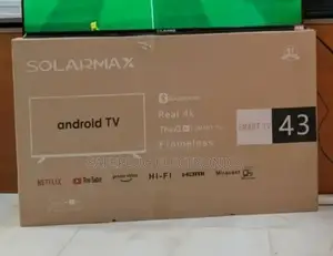 Solarmax 43" Android Powered Smart Tv, Frameless, Hifi