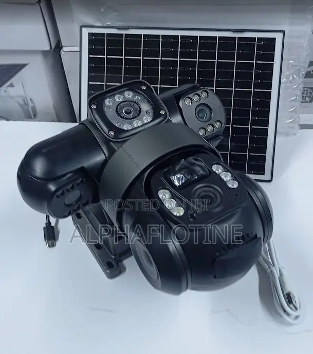 Triple Lens Solar Camera With PTZ (Pan-Tilt-Zoom)