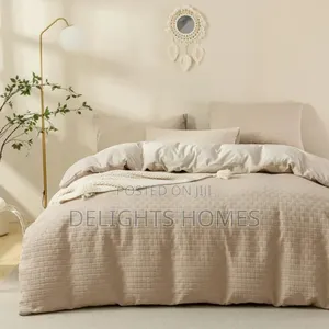 3pc Waffle Duvet Cover Set-Sk