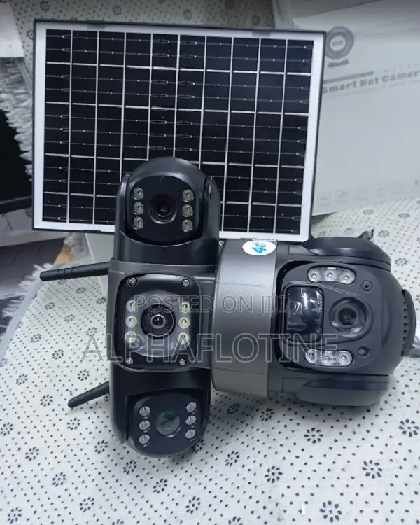 3 Lens Solar Powered PTZ Security Camera