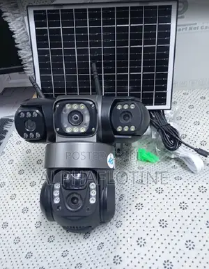 Triple Lens(3) Solar PTZ Powered Outdoor Security Cameras