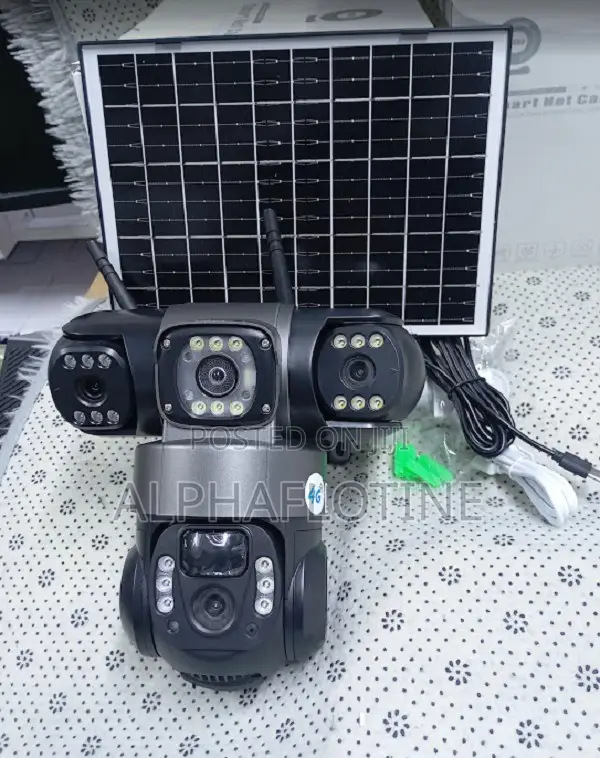 Three-Lens Security Camera Outdoor, 360° View Outside Camera