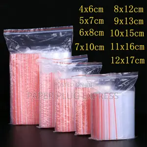 Clear Ziplock Resealable Storage Bag - Size 5,6,7,8,9,10