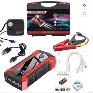 Combined Portable Car Jump Starter Kit and Air Compressor