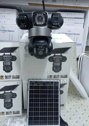 Outdoor Security V380pro 4g Solar PTZ Triple Lens 6mp
