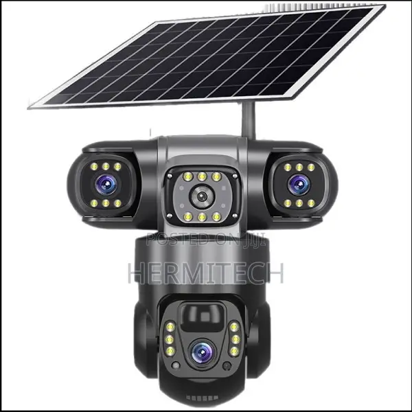 V380 Hotsale Triple Lens Solar 4g Camera Support
