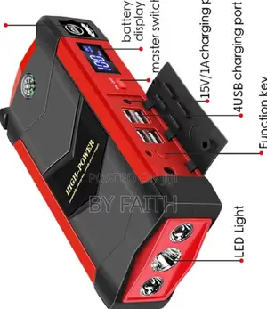 Car Battery Power Bank Jump Starter With Air Compressor Car