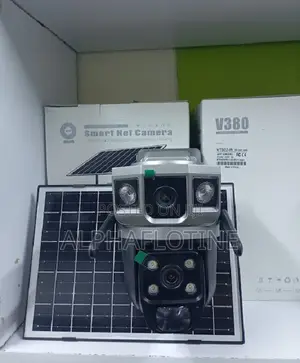 Wifi Solar Powered CCTV With Double Lens/V380 Pro App.