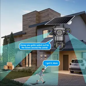 4g Solar Security Camera 6mp Three Lens Motion Detection