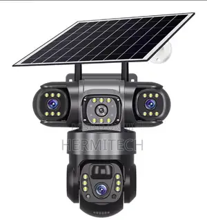 4g Solar Security Camera 6mp Three Lens Motion Detection