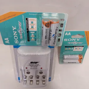 Sony Aa Batteries 2 Pairs, 9v Charger