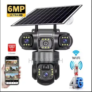 Outdoor Tripple Lens 4g Solar Camera Wireless Camera Solar