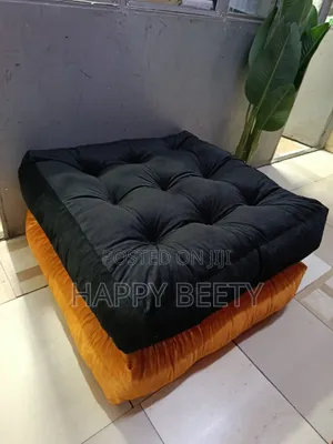 Black Puffy Floor Cushions