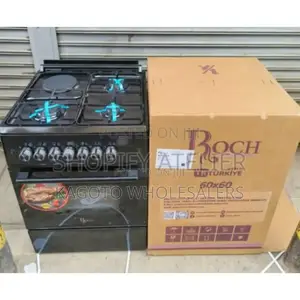 Colour Black - Roch 60*60 Standing Cooker 3gas Electric Oven