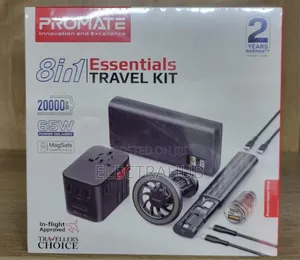 Promate 8in1 Essentials 65w 20000mah Travel Kit Brand New