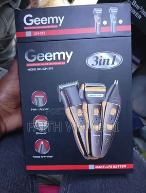 3 in 1 Geemy Rechargeable Shaver and Trimmer Set