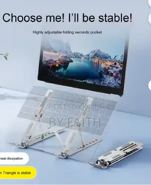 Upgraded Aluminum Laptop Stand Adjustable With Cooling Fan A