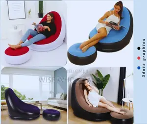 *Inflatable Seat, With Foot Rest And A Manual Pump*