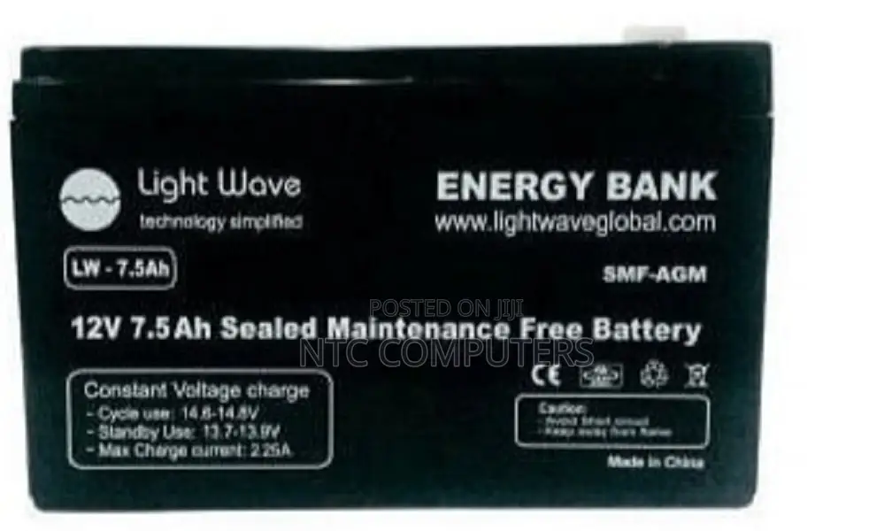 Lightwave Ups Battery 12v 7.5ah