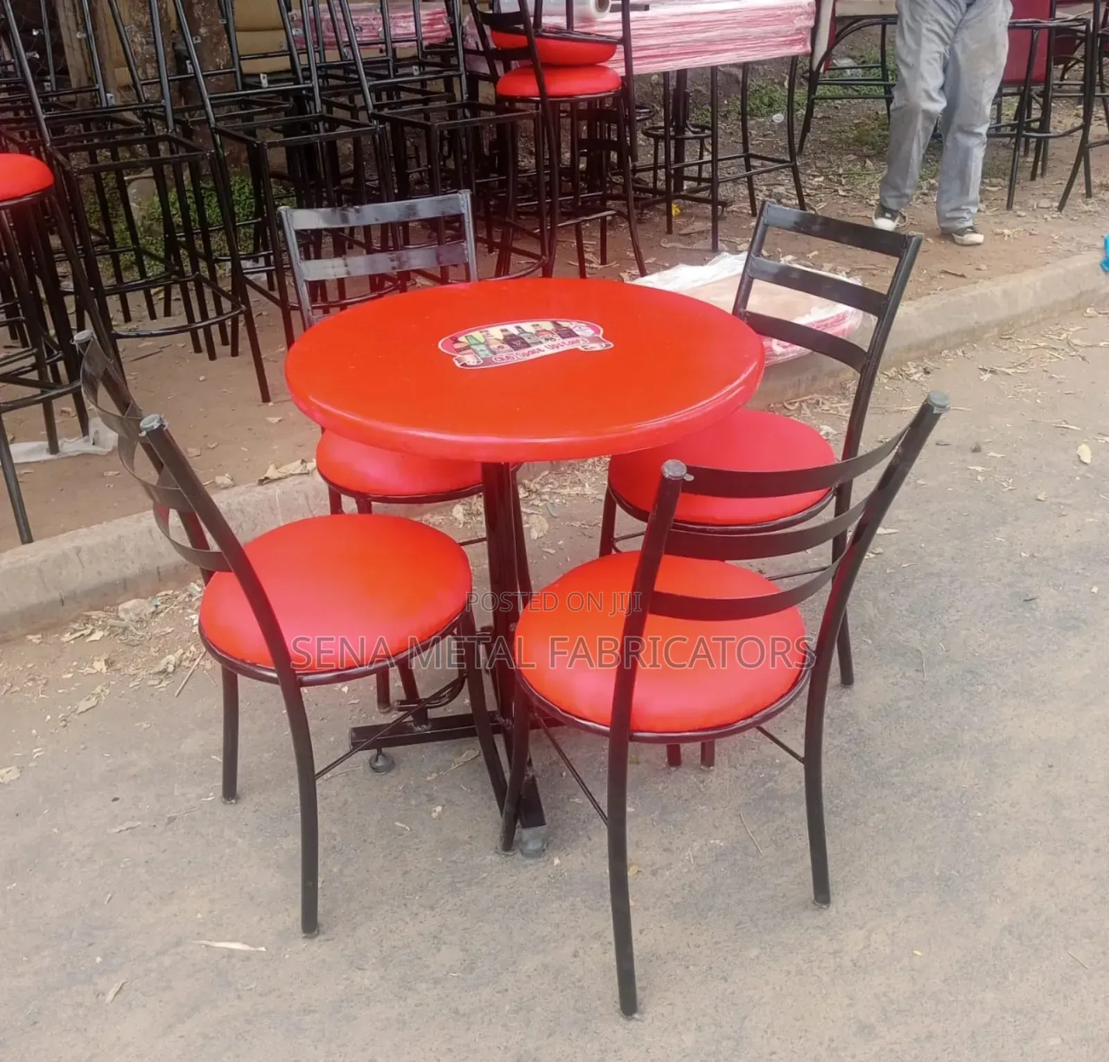 Restaurant Dining Set Red Colour.