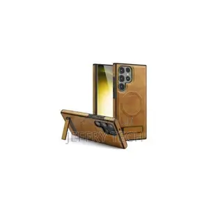 Pouch Leather Case for Samsung Galaxy S22 Ultra - Brown