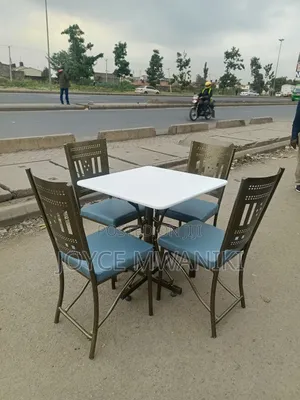 Restaurant Powder Coated Set, Grey Chairs 