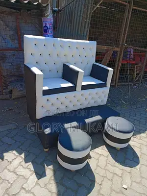 2seater Black White Pedicure Seat