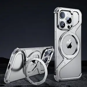 Magnetic Frameless Case for iPhone 15 Pro Max – Sleek Titani