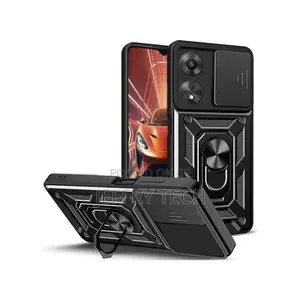 Oppo A58 4g Case,Sliding Camera Lens Cover 360° Rotating Rin