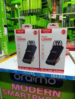 Oale Ipower L20000mah Powerbank With 4 Inbuilt Cables
