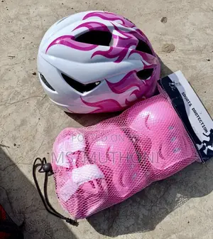Pink Full Set ( Hard Helmet ) Protective Gear